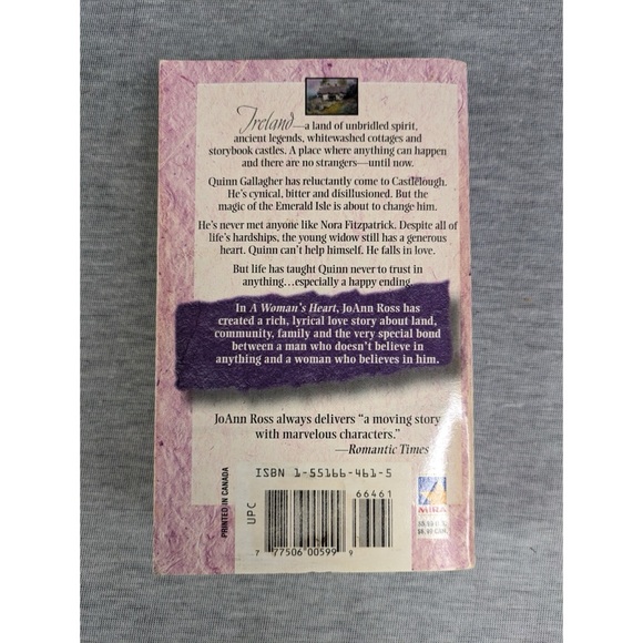 🍭 3/$10 JoAnn Ross: A Woman’s Heart- Castlelough Series #1 (Paperback) - Picture 3 of 4